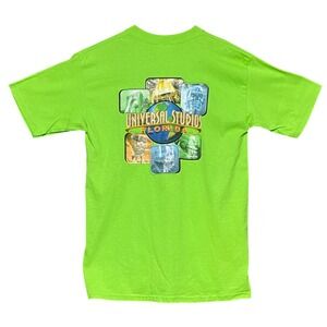 Universal Studios Florida Lime Green T-Shirt Mens Medium Terminator ET Graphic